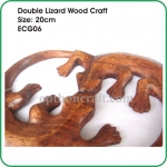 Double Lizard Wood Craft